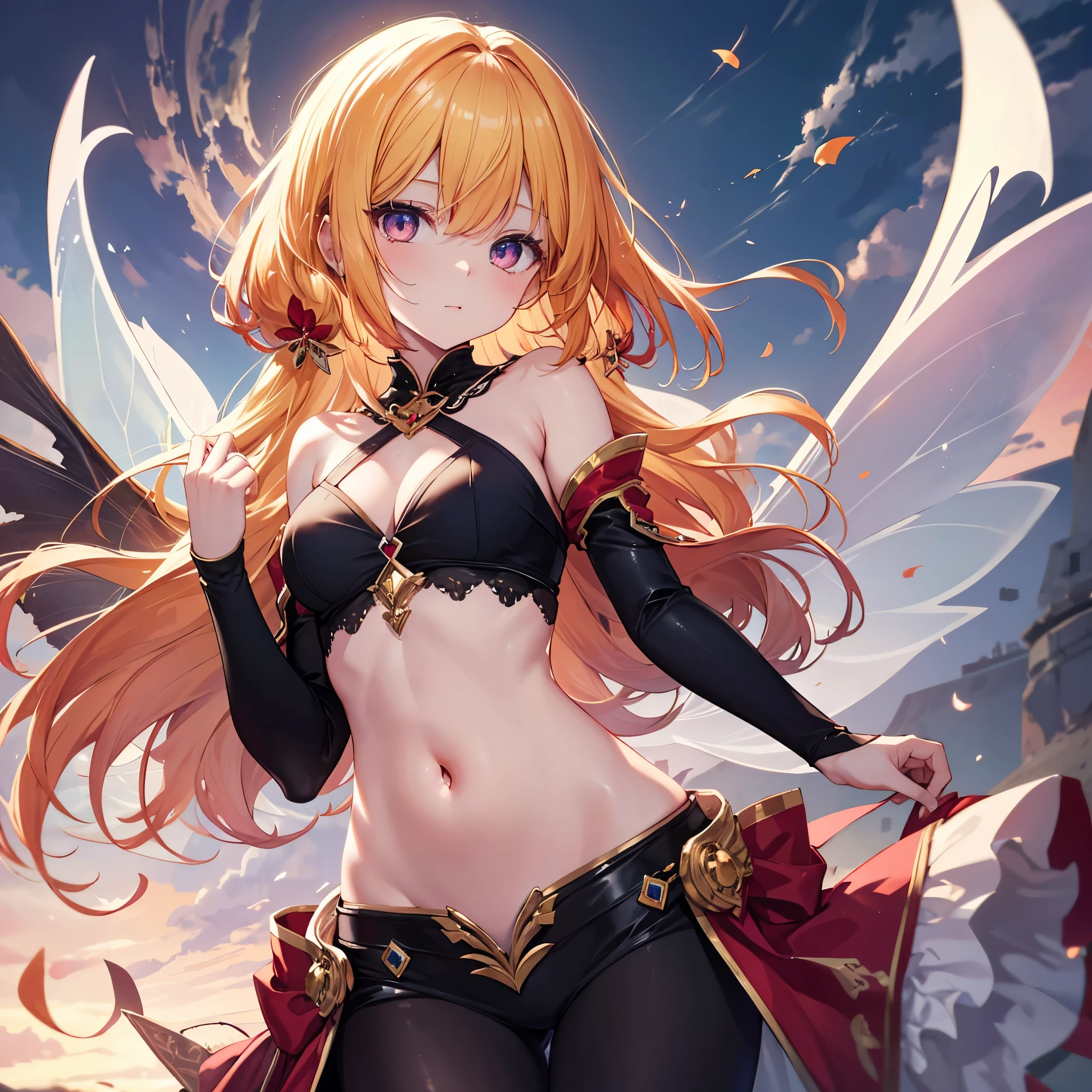 Woman in black and gold costume with sword, anime goddess, goddess of lightning, knights of zodiac girl, portrait knights of zodiac girl, very detailed Artgerm, ArtGerm on ArtStation Pixiv, Ayaka Genshin Impact, Rin, anime fantasy artwork, Trending on ArtStation pixiv, demon anime girl, Detailed key anime art