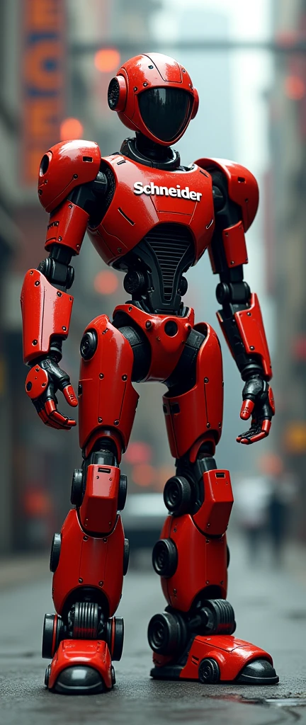 A character With only one leg Red hat Robotic look With a pipe
