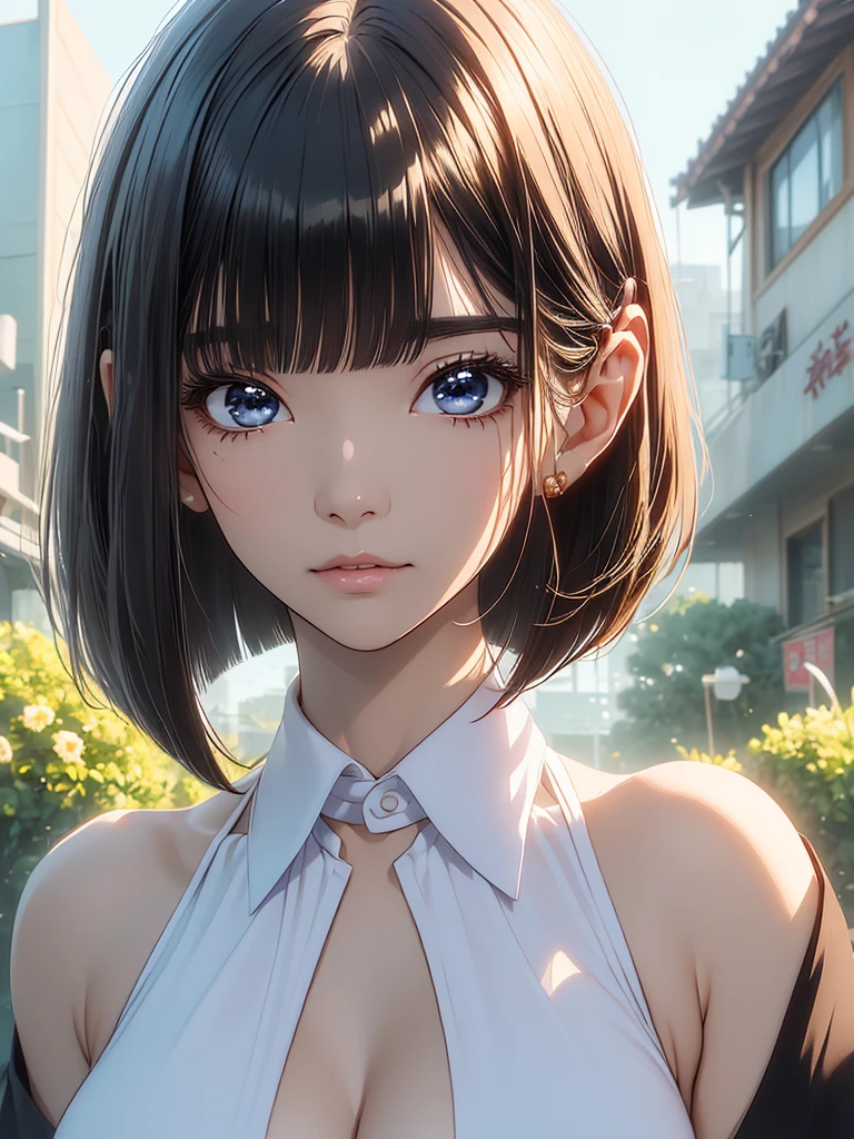 #基本
女の子がphotographのポーズをとっている, ((One Girl)), (((:1.2)) + ((cute:1.3))),
#女の子がphotographのポーズをとっている, ((One Girl)), (((Baby Facete)) + 16 years old),
bring Accessories
((Green hoodie) + (White long pants) + black high heel sandals + Put sunglasses on your forehead,
red gem earrings, Fancy Necklace,
break
#Features
(Black Hair:1.2), (Blunt bob cut : Short Hair + Thin Hair + Straight hair),
(Droopy eyes, blue eyes), (Very small breasts),
break
#background environment
(noon, (A promenade in a summer resort bathed in sunlight)),
#Facial Expression Pose
((smile:1.4, blush), (Touching hair with hands, Walking)),
#composition
((To the camera, Focus from the front, Cowboy Shot)),
break
#Body parts elements
(Slim figure),
(Detailed Hair, Beautiful Hair, Shiny Hair),
(double eyelid, Long eyelashes),
(Expression of fine eyes, Beautiful and delicate eyes, Sparkling eyes, Eye Reflexes, Glitter Eyeliner, Big eyes:1.2),
(Human Ear),
(Beautiful Nose, Thin Nose),
(Glossy Lips, Beautiful Lips, Thick lips, Glossy Lips, Natural Cheeks),
(Detailed face, Symmetrical facial features),
(Detailed skin, Textured skin, Beautiful Skin, Glowing Skin),
break
#Quality Image Quality Common
(((Highest quality)), ((masterpiece)), ((Very detailed))), ((High resolution)), ((16K,1080P)),
(Anatomically correct), (Realistic), (3DCG),
#Quality image illustration
((comics, anime)), CG illustration,
#Quality image quality realistic
#(photo-Realistic:1.37), (Photorealistic), ((RAWphotograph)), (photograph),