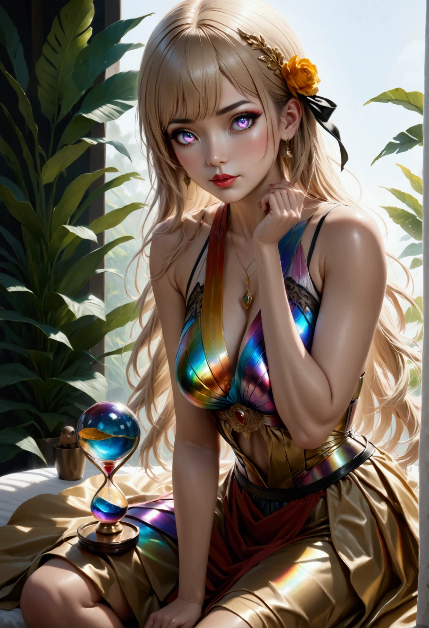 a cute girl, slime girl, pokimane, beautiful detailed eyes, beautiful detailed lips, extremely detailed face and features, long eyelashes, detailed slime texture, slime tentacles, glowing slime, vibrant colors, diffuse lighting, fantasy, digital art, concept art, highly detailed, 8k, photorealistic, masterpiece, cinematic lighting, dramatic lighting, volumetric lighting, intricate details