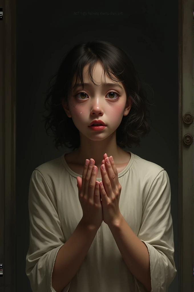 Kioto, 1929. A little ((((9-year-old)) Sayuri)), strikingly beautiful, delicate facial features, porcelain skin, expressive eyes, at home, (((unconsolable crying))), ((((poor girl clothings from the 1920s)))), ((hairstyle of the 1920s)), color