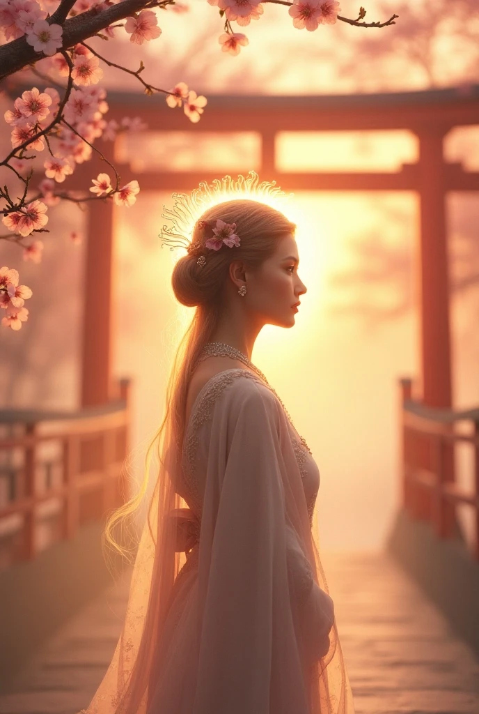 masterpiece, (photorealistic:1.5), best quality, beautiful lighting, real life, nami \(one piece\), 1girl, architecture, cherry blossoms, east asian architecture, falling petals, gold, japanese clothes, nude, log pose, long hair, looking at viewer, open mouth, orange hair, petals, shoulder tattoo, solo, tattoo, teeth, upper teeth only , intricate, high detail, sharp focus, dramatic, beautiful girl , (RAW photo, 8k uhd, film grain), caustics, subsurface scattering, reflections, vaginal sex