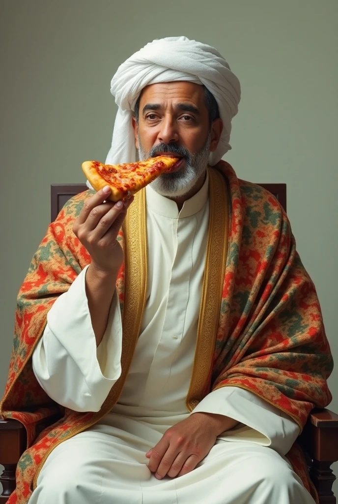 Muslim eating pork meat