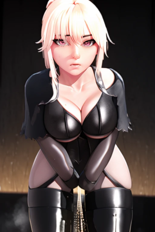 2B, empty eyes, entranced, hypnotized, android housewife, full body, nsfw