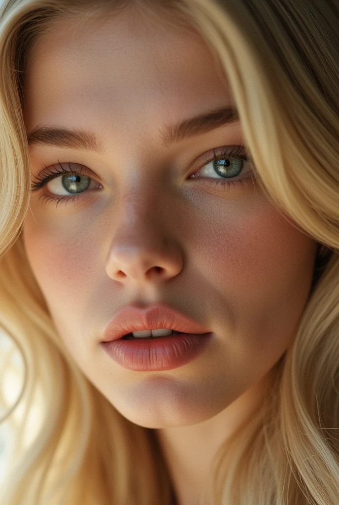 Photo of a 21-year-old European girl, raw, Beautiful woman, (Extra long wavy blonde hair), ((Portrait)), ((Detailed face:1.2)), ((detailed facial features)), (finely detailed skin), pale skin, , wrapped in a sheet, (cold color), moist, moist, Reflectors, (masterpiece) (perfectly proportions)(photos realistic)(Best Quality) (Detailed) photographed in a Canon EOS R5, 50mm Lens, F/2.8, (8K) (Wallpaper) (Cinematic lighting) (Dramatic Lighting) (foco nítido) (Convoluted) Fashion, looking at camera, sweater, portrait, upper body, selfie, full face, front side, above neck view, front view, full head visible