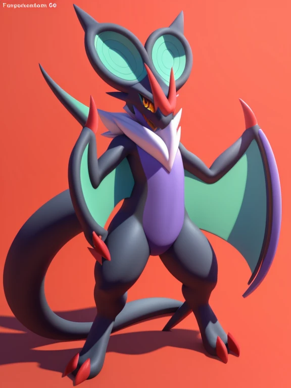 uploaded on e621, 3d:0.4 , solo, (anthro, furry), noivern