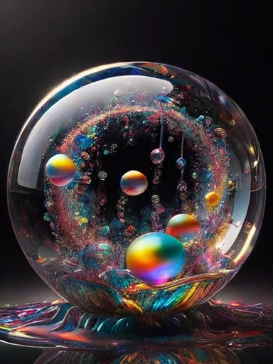 (best quality,4k,8k,highres,masterpiece:1.2),ultra-detailed,(realistic,photorealistic,photo-realistic:1.37),highly detailed psychedelic dream, vibrant shimmering colors, glass-like structures morphing from the colors, intricate rainbow patterns, perfectly formed symmetrical spheres, glowing reflective bubbles, detailed bubbles and spheres, rainbows of color twisted in and out of translucent orbs, spilled paint, spirals of swirling color in the background, beautiful psychedelic digital art, pixel art, neon colors, 4d mandelbulb psychedelics, glass-like psychedelic landscape, intricate rainbow environment, psychedelic underwater brightness, trails of color and light, bright fluorescent colors, psychedelic vibrant colors, bright psychedelic neon colors, colorful paint drips out of the bubbles, 3D glass spheres melting into each other spilling out colors, visually disorienting, hallucination inducing, optical illusions, startling, stunning images, awe-inspiringly, pixel assets, portrait photography, surrealism, photorealistic, hyperdetailed, glass morphism, digital art, sparkle, optical illusion, glowing light, reflection light, overexposure, god rays backlighting, depth of field, rotational symmetry