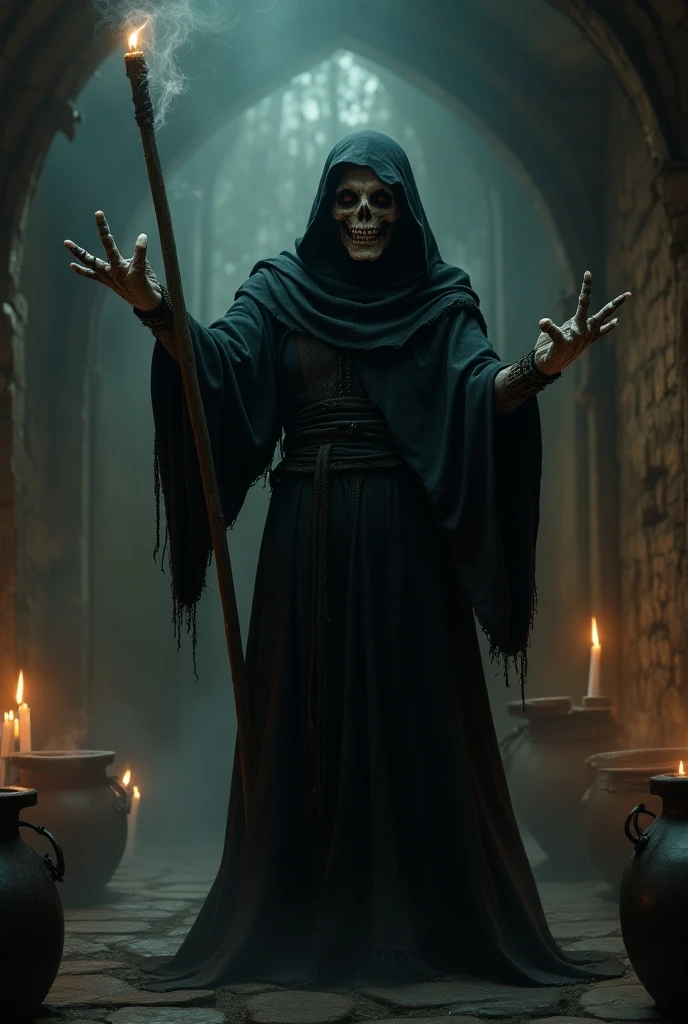 scary movie witch doing witchcraft