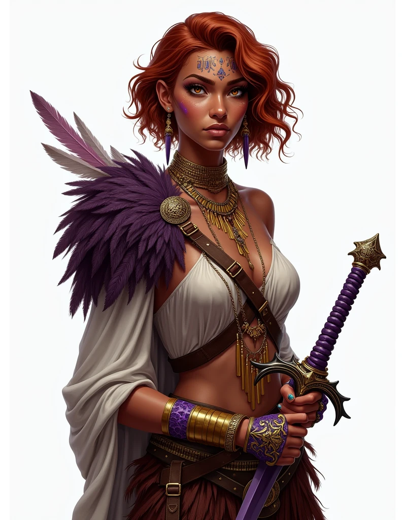 fundo colorido com cores vivas, personagem loira com seios fartos e detalhados, menacing and sexy look