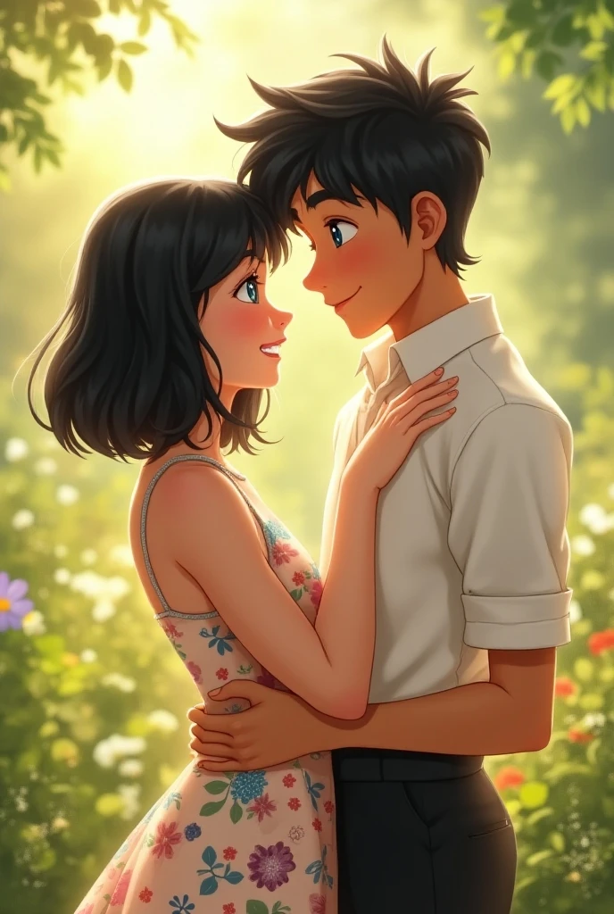 There should be a boy and a girl in the picture and they should be in love