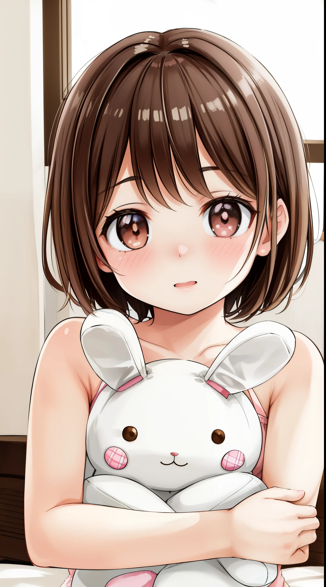 cute girl, beautiful girl, adorable girl, stuffed bunny, white stuffed bunny, soft stuffed bunny, girl hugging stuffed bunny, girl cuddling stuffed bunny, girl holding stuffed bunny, cute expression, happy expression, warm lighting, natural light, soft colors, pastel colors, cinematic lighting, photorealistic, highly detailed, masterpiece, 8k, cinematic quality, portrait shot