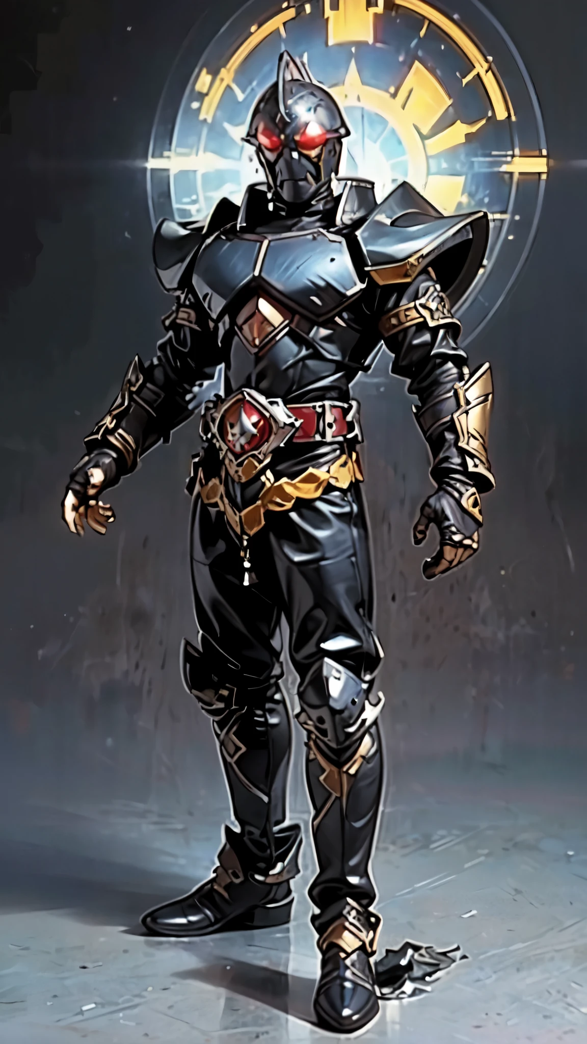 (masterpiece:1.5, best quality:1.5, extremely delicate:1.5), ((male:1.5)), a man wearing a full-face helmet, green eyes, fantasy-style high-tech biomimetic armored combat suit, (a composite layered chest armor), the design balances heavy with agility, fully enclosed shoulder guards, matching arm and leg guards, a belt of gemstone, (the color scheme is primarily Blue and Red with Black accents, Organic Biotech, Concept Inspired by superhero, glowing eyes, armor glows, stand of a futuristic sci-fi city), this character embodies a finely crafted fantasy-style armored hero in anime style, exquisite and mature art style, metallic, high definition, highres, ultra-detailed, ultra-fine painting, professional, perfect body proportions, golden ratio, anatomically correct, symmetrical face, extremely detailed eyes and face, high quality eyes, creativity, RAW photo, UHD, 32k, Natural light, cinematic lighting, masterpiece-anatomy-perfect