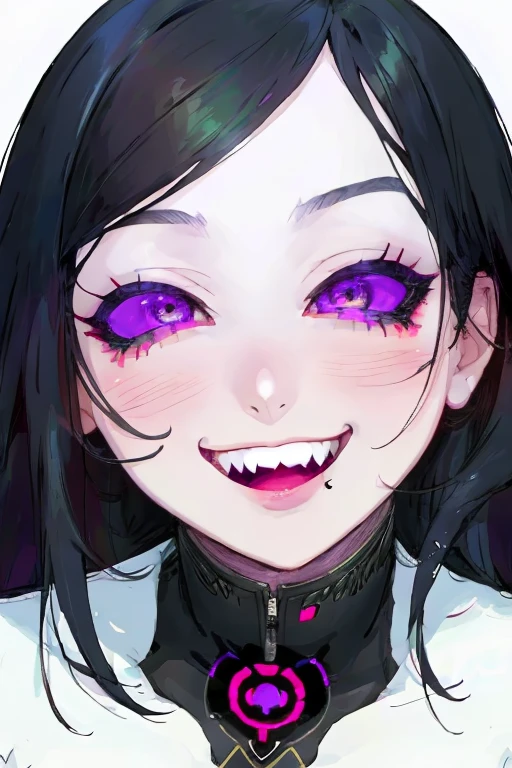 girl(beautiful face), creepy smile, orgasm face aesthetics, anime illustration, digital art, detailed, refine, pretty, aesthetics