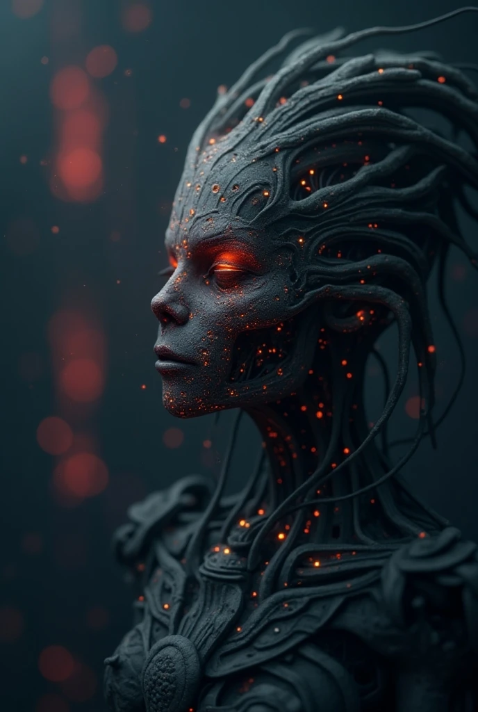 a completely white demonic creature, monster, large multicolored eyes, bald head, skull covered with small horns, (best quality,4k,8k,highres,masterpiece:1.2),ultra-detailed,(realistic,photorealistic,photo-realistic:1.37),HDR,UHD,studio lighting,ultra-fine painting,sharp focus,physically-based rendering,extreme detail description,professional,vivid colors,bokeh,dynamic point of view,cinematographic scene,highlighted character,backlight effects,mystical character,multicolored cracks on the skin,character seen in full