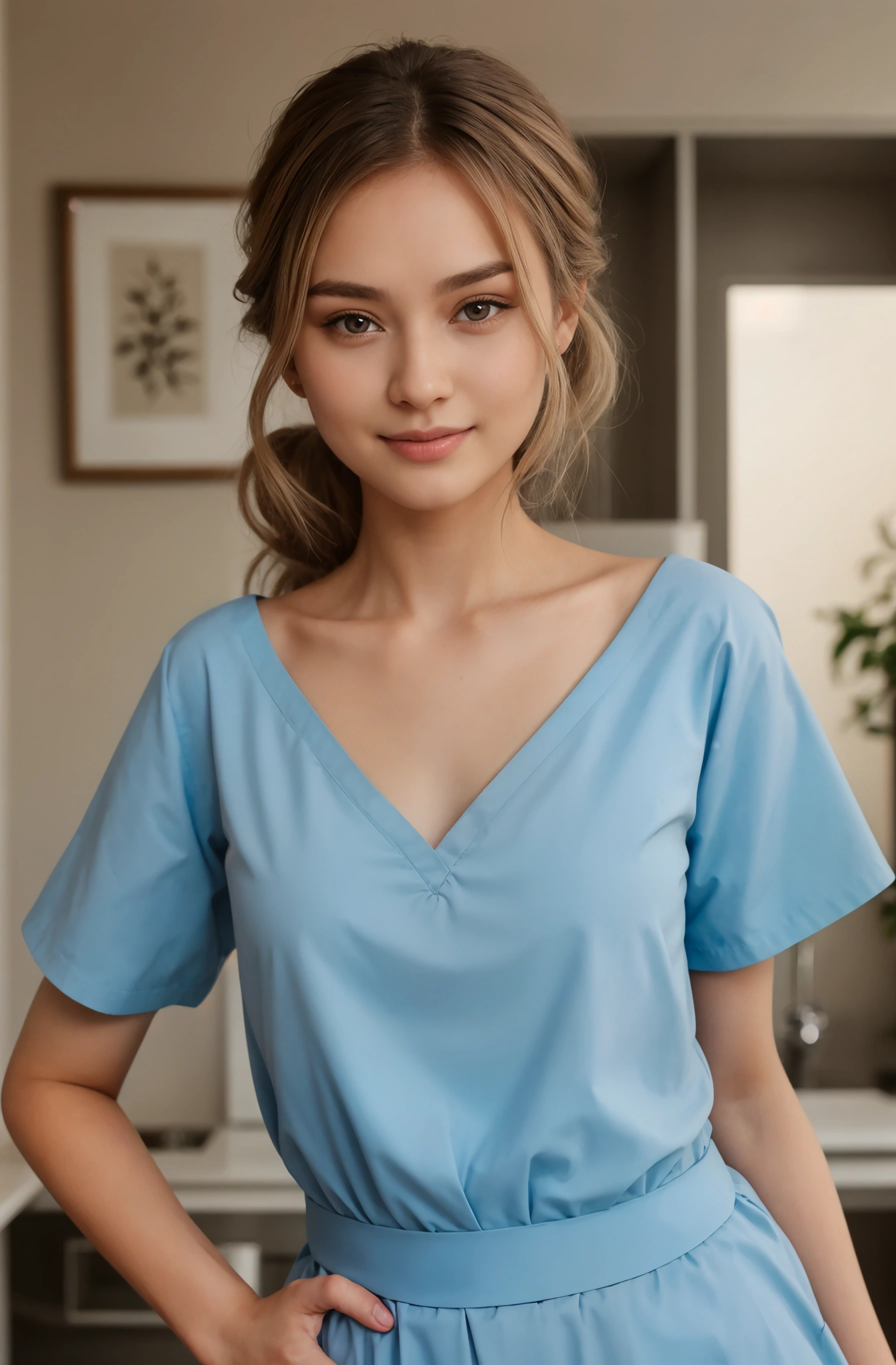 belle blonde allongée dans son lit, (prenant un selfie au réveil, portant une chemise d'homme déboutonnée, ses cheveux en désordre et une expression douce et sensuelle), très détaillé, 21 ans, visage innocent, Cheveux ondulés naturels, yeux bleus, Haute résolution, chef-d'œuvre, Meilleure qualité, détails complexes, Très détaillé, Netteté, Peau détaillée, Réaliste skin texture, texture, Yeux détaillés, professionnel, 4k, sourire charmant, tourné avec Canon, 85mm, faible profondeur de champ, Couleur de vision Kodak, corps parfaitement ajusté, extrêmement détaillé, Photo_\(ultra\), photoRéaliste, Réaliste, Post-traitement, Détails maximaux, rugosité, vrai vie, ultra Réaliste, photoréalisme, la photographie, 8k euh, la photographie