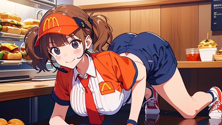 (masterpeace, high quality), matikanefukukitaru \(umamusume\), 1girl, school locker room, (Low-rise panties), white t-shirt, bottom, from behind, lean forward, bend over, (take off panties), (lower cleavege). low angle, soft light, bright