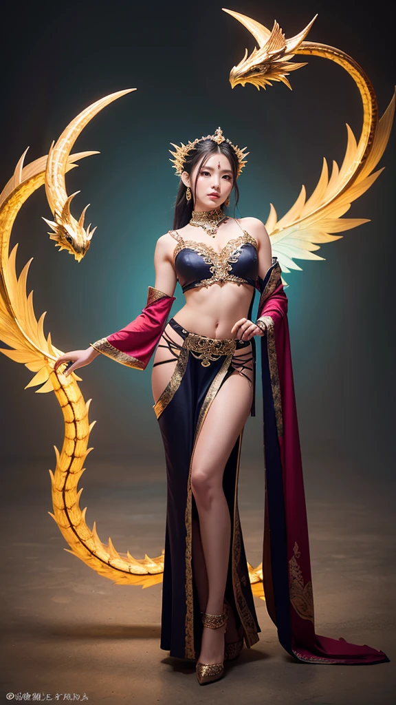 hintergrund blauer himmel, a beautiful asian woman sits in golden underwear armor in front of a golden altar with devil horns and black wings surrounded by clouds ,age 18 sie sind komplett nakt, perfekte Augen, Perfect hands, Perfect body, perfektes Haar, Perfekte Brust, Haare hinter dem Ohr, UHD, Retina, Meisterwerk, genau, anatomisch korrekt, strukturierte Haut, Super Detail, hohe Details, good quality, award-winning, Best quality, highres, 16k, 8k