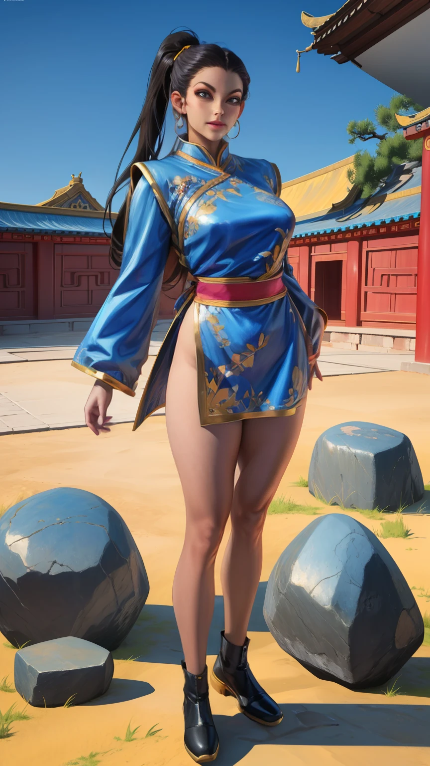 Crie uma obra-prima hiper-realista de Chun-Li sexy, corpo musculoso e sexy, the iconic character from the sixth Street Fighter game. Capture your dynamic fighting stance and powerful kicks with exquisite detail. (roupa sexy, erotic costume, maior enfiado no bundao, xota marcada, seios grandes, seios grandes, chun-li gostosa erotica)« The image must be in high definition (hard disk) and rendered in stunning 8K resolution, mostrando todos os recursos e texturas intrincados. Pay special attention to the fine details of Chun-Li's costume, incluindo seu vestido qipao tradicional e penteado de chifre de boi exclusivo. Use dramatic lighting to increase the intensity of the scene, emphasizing your strength and determination. This photographic request aims to immortalize Chun-Li as a true work of art, mostrando sua beleza seu corpo malhado e gostosa, Grace and prowess in the martial arts. Pornographic Images