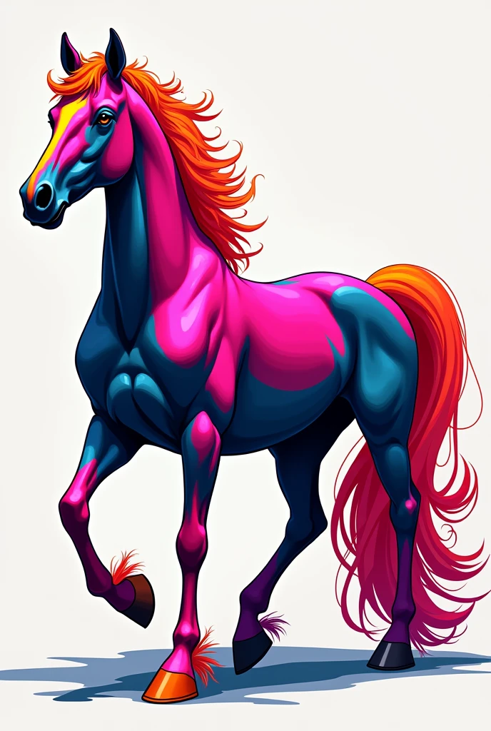 Large colorful and rainbow-like unicorn