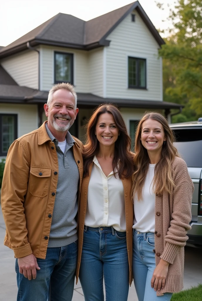 The family arriving in the city of Gap, Pennsylvania, greeting their adult son.