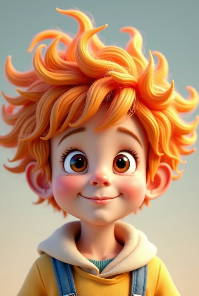 A boy with hair like a sucked mango