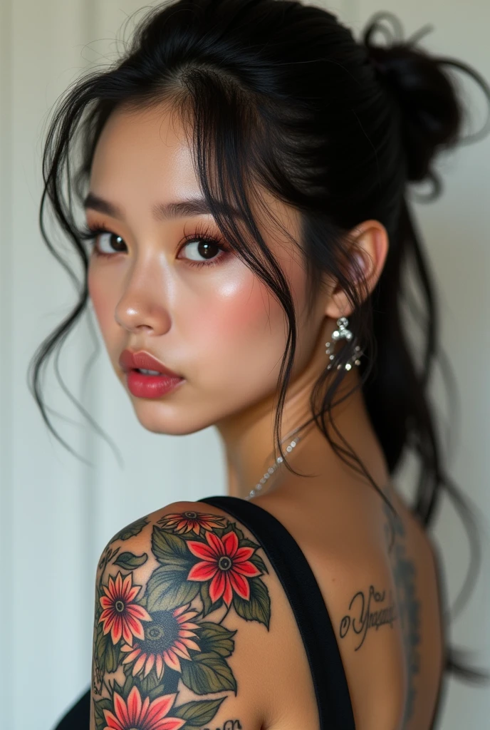 beautiful girl  with a tattoo
