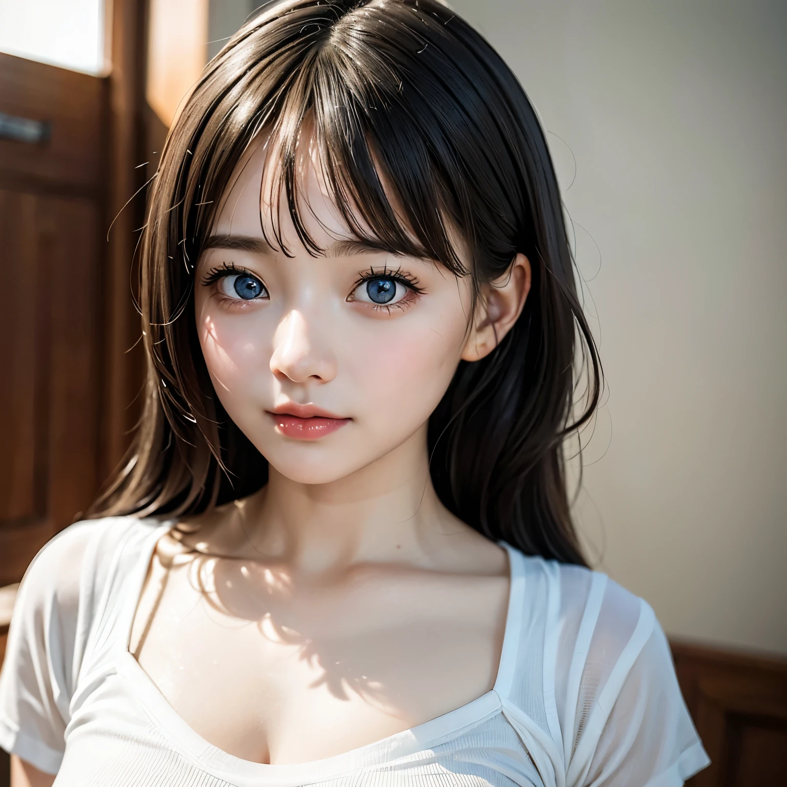 (masterpiece, highest quality:1.2), one girl, solo, very beautiful symmetrical face, cute illustration:1.5, (hyper-realistic), (high resolution), ((young girl:1.2)), (perfect female body), young and adorable face,(official art), {{masterpiece, highest quality, highly detailed CG, unity 8k wallpaper, movie lighting}}, highly detailed CG unity 8k wallpaper, beautiful detailed eyes,(masterpiece:1.0), (highest quality:1.0), 32K, highly detailed, photo, 8k, high resolution