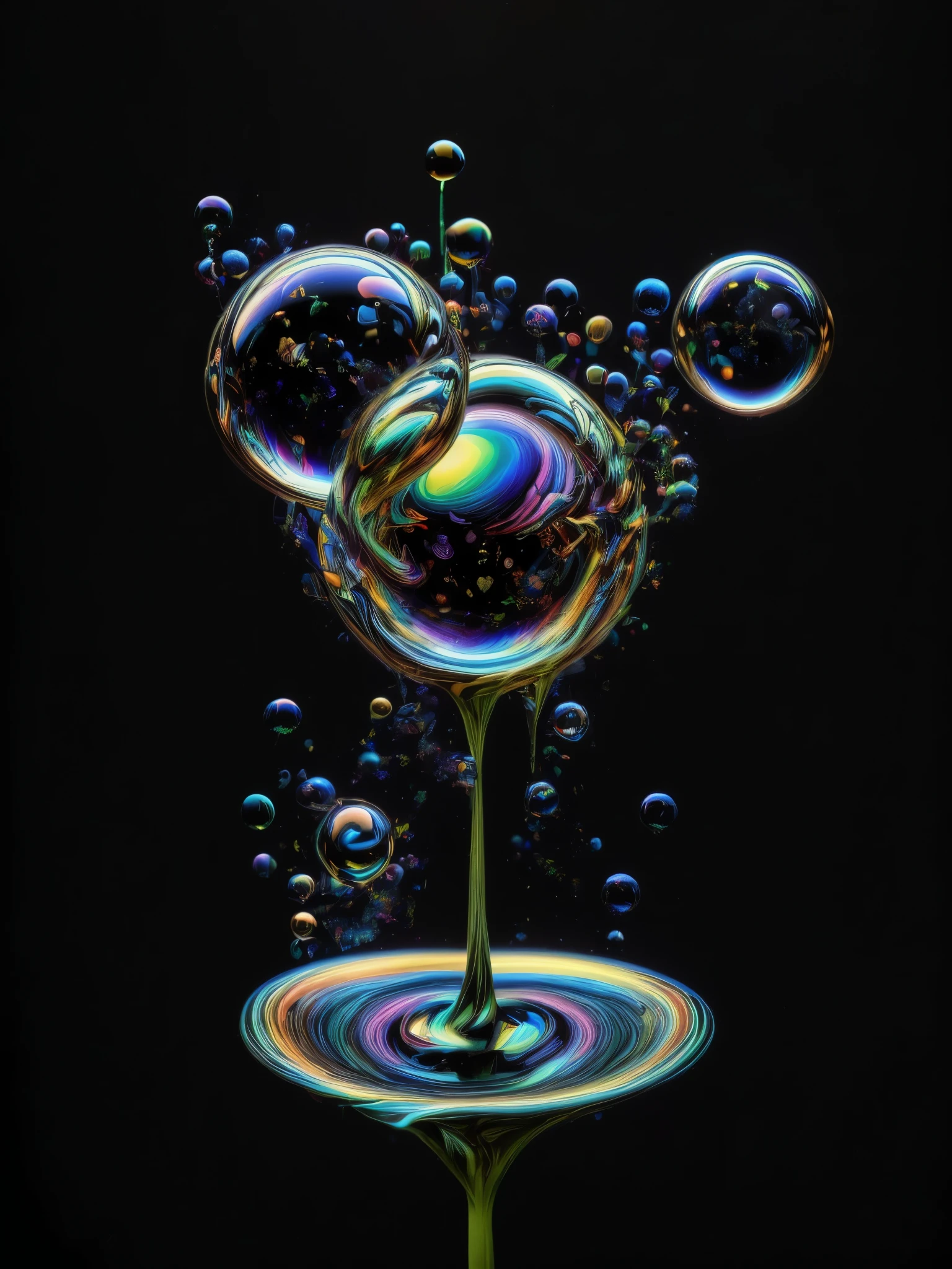 An image of light emerging from colors in a psychedelic dream, shimmering glass morphing out of colors, trippy vibrant colors, perfectly formed beautiful reflective bubbles, attention to detail on the bubbles and spheres, beautiful psychedelic digital art, pixel art, trippy colors, 4d mandelbulb psychedelics, glass like psychedelic landscape, intricate rainbow environment, psychedelic underwater brightness, neon colors, bright fluorescent colors, psychedelic trip, fluorescent psychedelic aesthetic, psychedelic vibrant colors, bright psychedelic neon colors, paint splattered backgrounds,swirling spirals and vortex, bright vibrant colors popping out from 3d glass spheres, Pixel Assets, Portrait photography, surrealism, Photorealistic, Hyperdetailed, Glass Morphism, Digital Art, Sparkle, Optical Illusion, Glowing Light, Reflection Light, Overexposure, Backlighting, Depth Of Field, Rotational Symmetry, UHD, High Details, High Quality, Super Detailed, Best Quality, Award Winning, Masterpiece