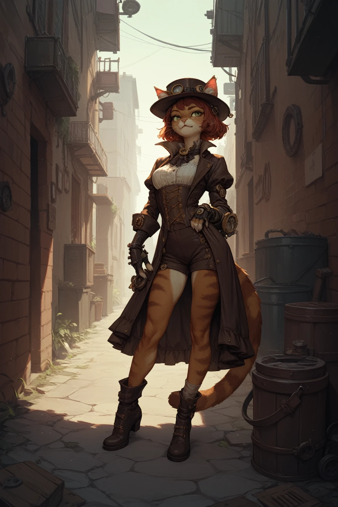 score_9, score_8_up, score_7_up,
a steampunk beautiful girl, anthro,
detailed background,scenery,
<lora:Steampunk_Pony:1>
<lora:Realistic000003_1_2.5DAnime_0.05_Merge1:0.8>
