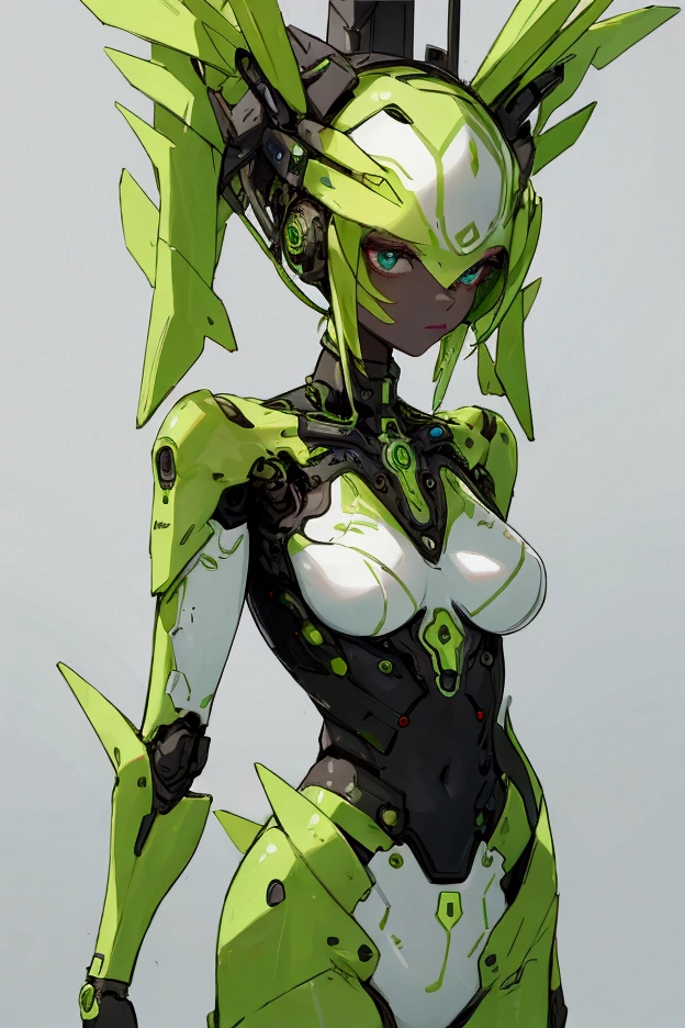 blacks(evangerion、Fictional characters、plugsuit、The skin is not exposed、a junior high school student、Planar bodysuit without protrusions、Tanned girl、Black Girl(silber hair))Shine a light on your face、Yellow-green monochromatic bodysuit、Draw only one person