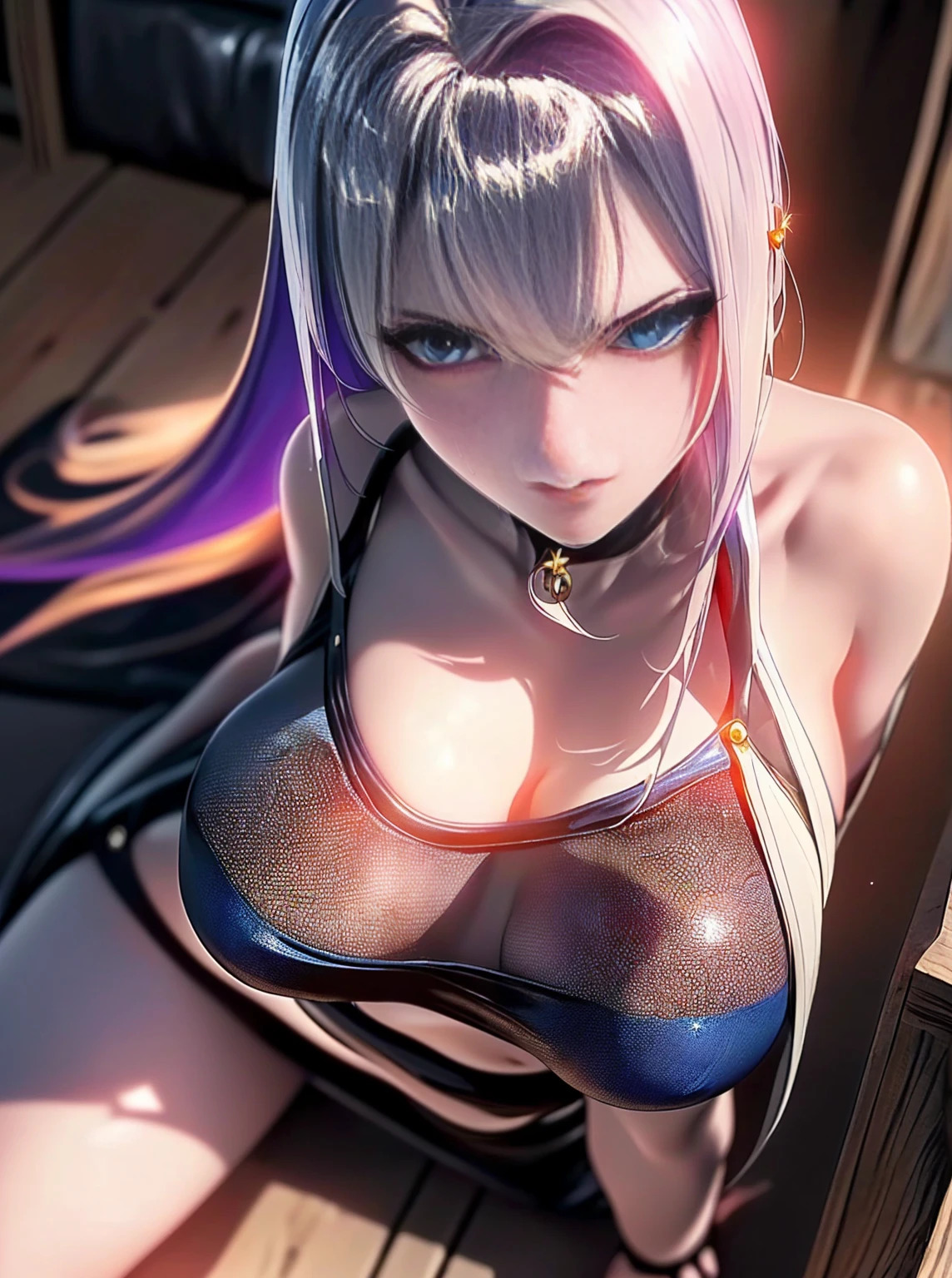 cropped torso upper body,Perfect female body,side poneyTail,White hair,Red Eyes,arms behind her back，to stand，鎖骨，barechested，medium breasts，((White background)),(((Detailed Manga Illustration))),(((intricate-detail))),masuter piece, Undressed、全barechestedやん、Exposing her breasts、fullnude、chest small size、Exposing thighs、Transparent between the strands、、Barely showing genitals in the crotch、chest is not covered、