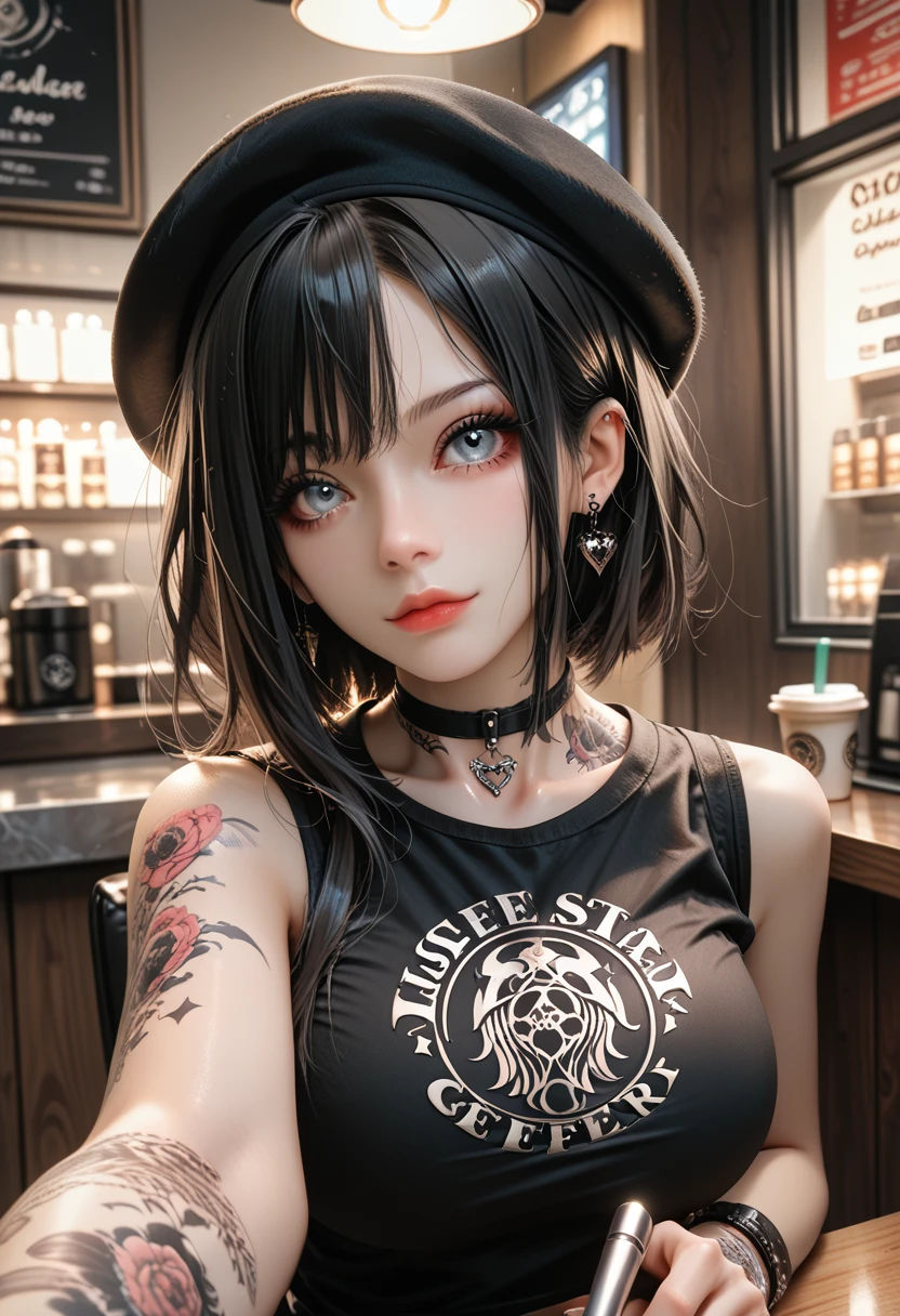(Masterpiece: 1.8), (Highest quality: 2.0), (Ultra high resolution: 2.5), Amazing lighting techniques, Perfect anatomy without flaws, Hyperrealistic face, Saturated colors, 8K
(Masterpiece: 2.2), (Incomparable image quality: 2.5), Light and shadow techniques beautiful to the extreme, Ingenious design
A girl whose face is covered in various piercings, tattoos, tattoos, and beyond.
Deep red brands are under her eyes, metal decorations densely around nostrils and lips. Large dangling earrings, head also attached with various eyebrow piercings. Around the neck scattered with tattoos and chains, wrists also piled up with chains.
This Emo girl is crouching on a cartoon-style park bench, focusing on reading forbidden and critical works of fiction. Her dyed hair covers her lowered eyebrows, with melancholy and alienation visible in her eyes. Around children laughing and shouting with their mothers, but she seems oblivious to all external stimulation.
Composition, Exaggerated, Packing, Commanding attention
Style, Emo, Stylish
Action, Reading
Desc, Emo girl
Colors, burgundy, red, black
Lighting, Shadow
Framing, Half body
Details, Hairstyle, Makeup, Accessories, Equipment, Books
Epoch, Popular Emo
Weather, Sunny
Aesthetics, Gloomy dissatisfied
Mood, Lonely isolation
Material, Silk, Leather, Metal
Weather, Sunny
Emotion, Feeling displeasure
Surroundings, Cartoon park, Bench, Children
Additional element, Convenience store
The presence of this colorful Emo girl is fully felt, strangely changing the entire cartoon landscape. Her seemingly lonely silhouette permeates the atmosphere of the park.