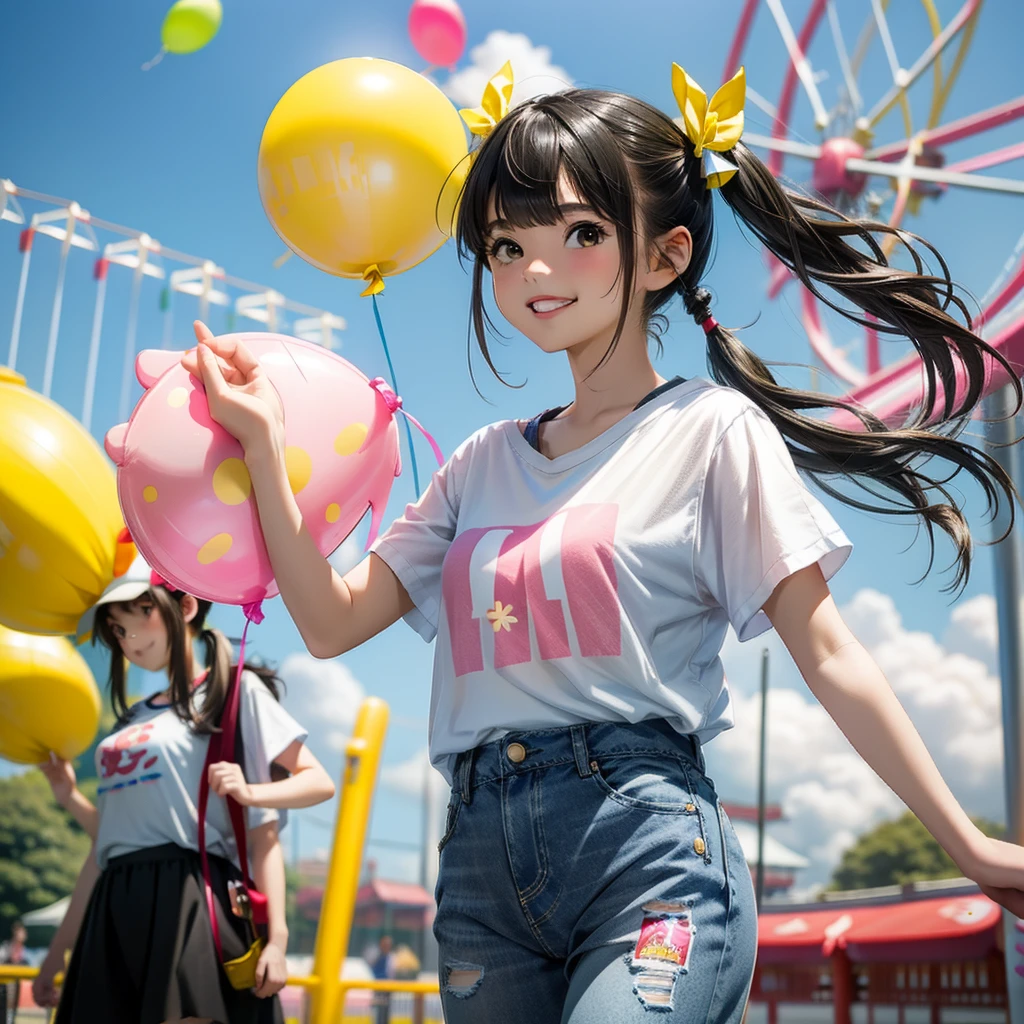 Reality、Blind Box、《Q version girl》(Wear light blue short sleeves,Girl in short white skirt,Carrying a yellow school bag,Smile)