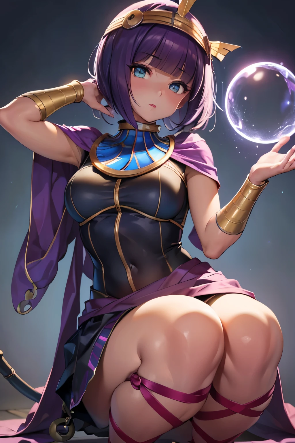 (8k, raw photo, masterpiece, extremely detailed, best quality, professional lighting, high res), BREAK beautiful and adorable girl, menat_classic, (mysterious, humble, kindness:1.2), sleepy eyes, tall height, lipsticks, Egypt