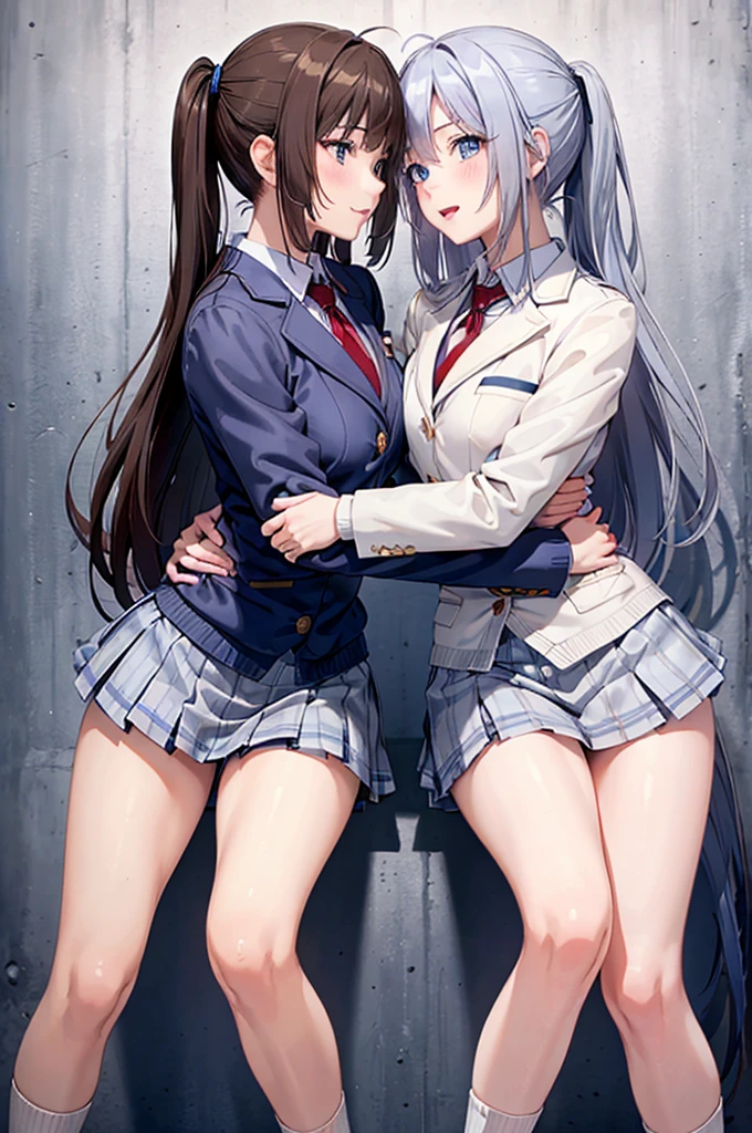 Elegant mature woman, 2girl, two girl ,long hair,mature female,makeup,eyelashes,blush, lipstick, masterpiece, best quality, highly detailed, a anime girls in sailor uniforms with a gun posing for a picture,
evil smile, smile, open mouth,black_serafuku, ecchi anime style, anime girls , (nsfw) not safe for work,
ecchi style, ecchi, shipgirls, digital anime art!!, high school girls, holding a gun, hold a gun, anime style 4
k, micro skirt, exposed belly, exposed navel, exposed midriff,
exposed lower belly,school, classroom, navel piercing