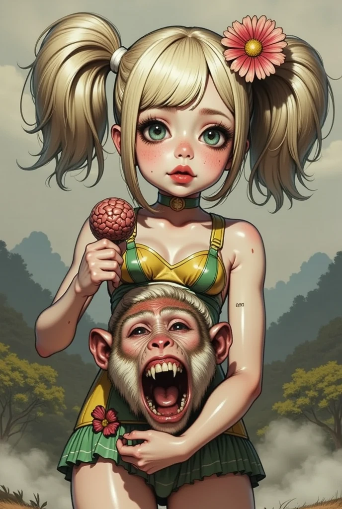 Blythe doll that eats a monkey's brain