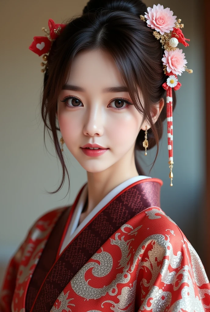 (Beautiful model in Japanese kimono commercial), (solo), ((face is 80% beauty and elegance, 20% pretty and cute:1.5)), (Her roots are in Eastern Europe and Asia), clear eyes, (detailed eyes, light brown eyes, bright pupils), Double Eyelids, (sexy lips with a little thickness:1.2), super detailed and incredibly high resolution Kimono, Highly Detailed Face Texture, striking body shape, curvy and very attractive woman, high-resolution RAW color photo pro photo, BREAK ultra high-resolution textures, High-res body rendering, big eyes, unparalleled masterpiece, incredible high resolution, super detailed, stunning ceramic skin, BREAK (Wearing a shiny silver kimono of the Rimpa school with lots of Rinpa silver colors), (The main color is Rinpa shiny silver, with a gradation from black to silver from the hem side to the collar), (elaborately made classical Japanese shiny silver Kimono), ((The embroidery patterns are Japanese dragon, clouds, mountains, and rivers)), (An obi that goes well with this kimono), ((shiny silver Kimono with elaborate and elegant embroidery)), (The background is a night scene with a little snow falling) BREAK ((Best Quality, 8k)), Crisp Focus:1.2, (Layer Cut, Big:1.2), (Beautiful Woman with Perfect Figure:1.4), (Beautifully shaped and big breasts:1.3), Slender waist, (Correct hand shape:1.5), (Full body shot | cowboy shot | back view) ,baby face,cute face,perfect body,thin waist and big breasts,slender legs,big breasts,realistic skin,full body image,(redemption,8k,masterpiece:1.2),(sexy appearance:1.5,:1.2),Japanese female,22 years old,(high resolution beautiful face),great face and eyes,(best quality:1.4),(ultra detailed),(high resolution CG integrated 8K wallpaper),high resolution,high resolution raw color photo,professional photo,realistic portrait,great face and eyes,depth of field,(bottom view:1.25),((elaborately designed,gorgeous and colorful adult shorts,high resolution panty portrait,highly detailed panty drawing))),((unique pose showing pant