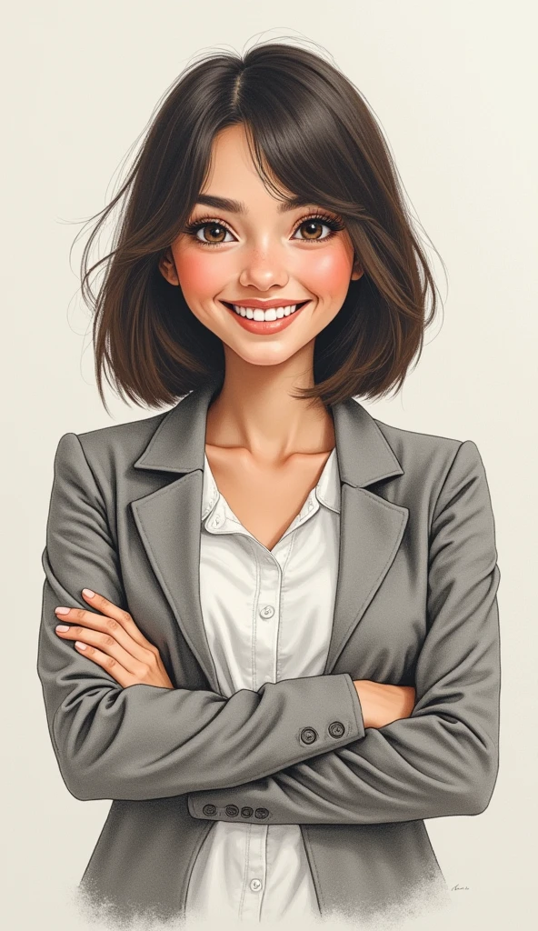 Realistic drawing of a modest Latin woman,intelligent,Did you know ...