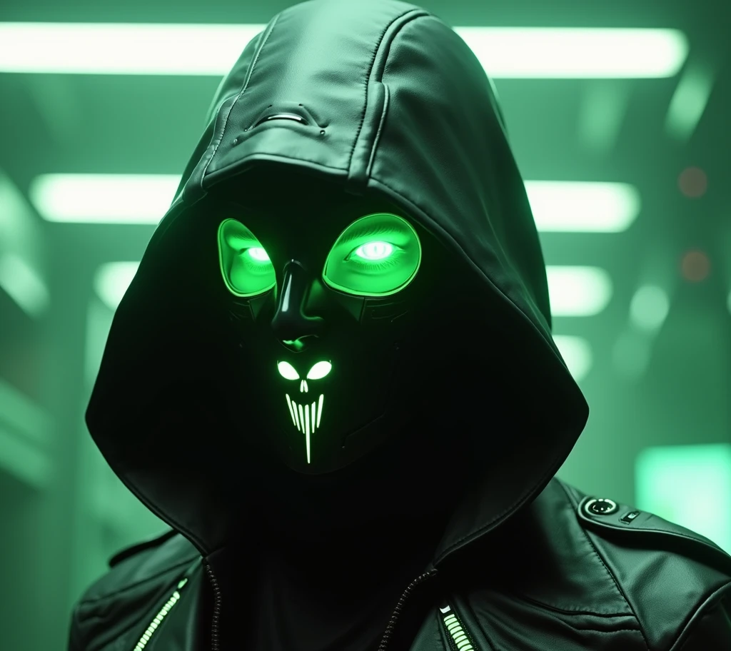 Gloomy portrait of Grim covered in slime from Marvel with intricate angular cybernetic implants inside a brutalist building, abounded hospital, cyberpunk, award-winning photo, bokeh, neon sign lights, cybernetic limb