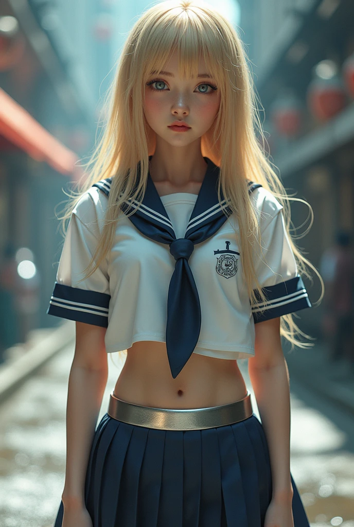 The girl will not have any clothes on her body