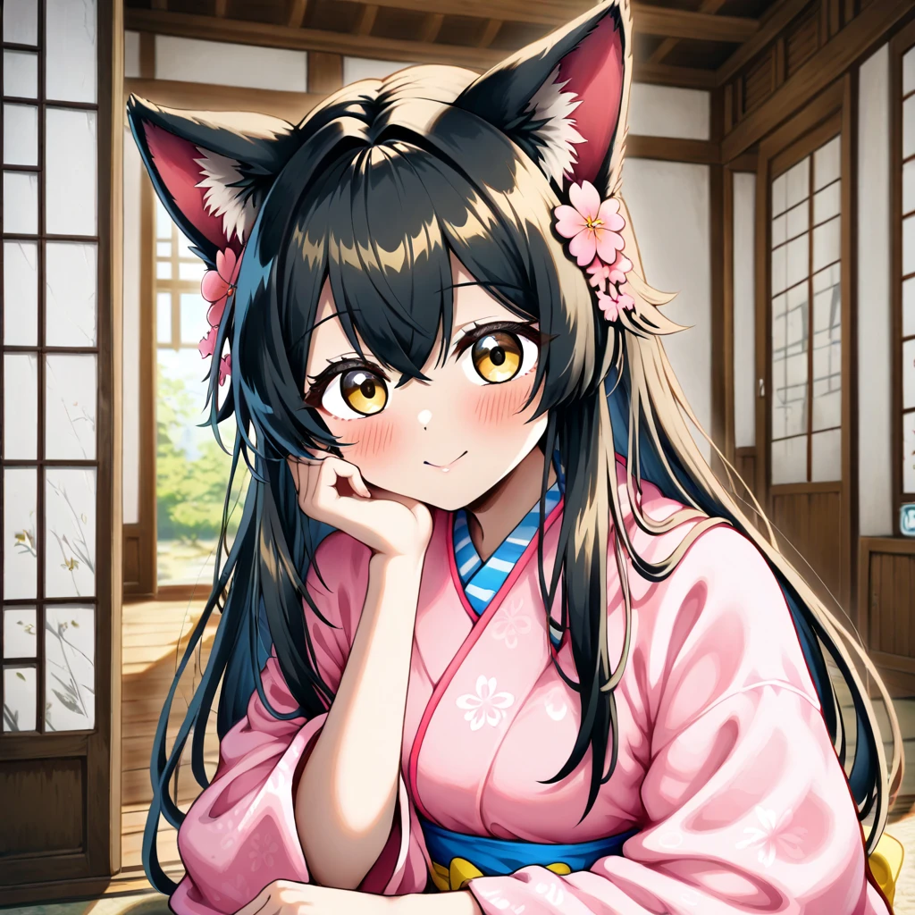 High image quality、 high quality、
  wearing kimono、Black Hair、Animal ears、long hair

Genkamikaze 

