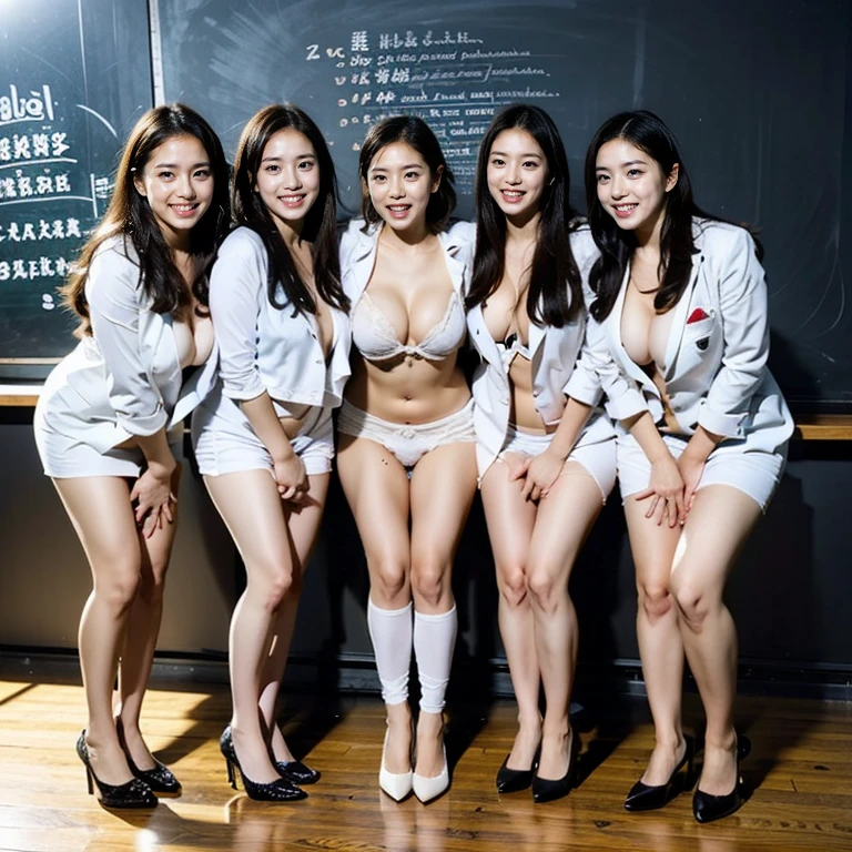 Shirtless woman:1.4、((:1.4)),Exposing her breasts:1.4、  female teacher squirt in front of a blackboard during class、 female teacher squirt :1.4、 female teacher standing in the middle of a group of male students、 large numbers of squirt wet female teacher's lower body and floor 、Students tease me about incontinence、  black high heels  、 sexy white suit、Beauty、   Japanese Female、  perfect figure 、Female teacher surrounded by many male students 、The student has a surprised expression 、Medium short cut 、Bob Hair 、 rub your boobs、fuck,squirt:1.4,A woman's crotch is wet 、 show off your boobs