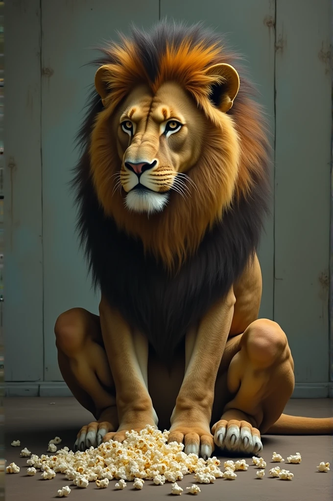 Art by spottyjaguar, art by plumbelly,art by raptoral,posted on e621,solo,male lion,(feral lion,quadruped lion:1.3),balls,sheath,sketch art,sitting,thick legs,front view,seductive