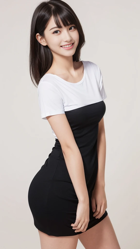 1girl, woman, masterpiece, best quality, highest quality, cinematic lighting, (volumetric lighting), extremely detailed CG unity 8k wallpaper, focused, 8k wallpaper, extremely detailed, ultra realistic, photorealistic, sharp focus, absurdres, (HDR:1.2), (high contrast), photograph, detailed and intricate, instagram, portrait, highly detailed, digital painting, artstation, concept art, smooth, sharp focus, illustration, cinematic lighting, (natural big breast:1.2), (whole body:1.2), ((Knit strap tank top, black mini skirt)), ((full body)), hips shot