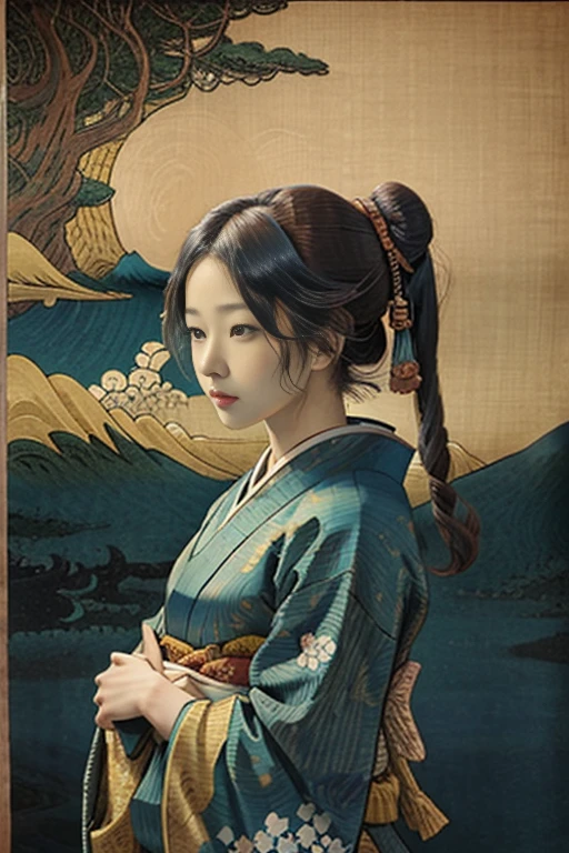 Ukiyo-e style，Japanese scenery