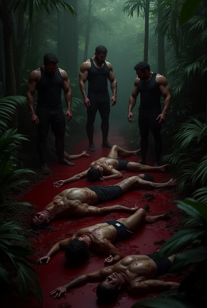 Logan Jensen, fit body, dressed in boxers and topless. (kneeling in the jungle in the dark surrounded by (many small candles)). Digital painting, artstation, concept art, soft focus, sharp, illustration.