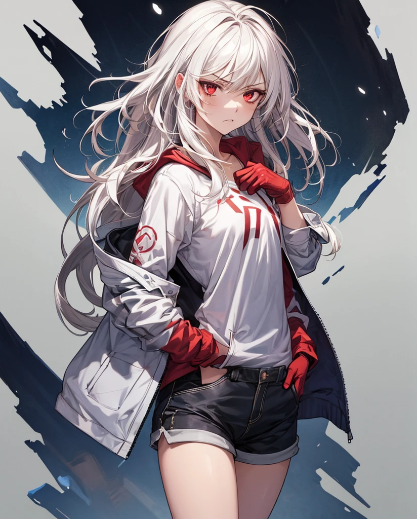 master masterpiece，high quallity，1girl，A female investigator wears a student uniform，anime girl with white hair and black gloves walking through a forest, artwork in the style of guweiz, anime lush john 8k woods, anime cover,detailed anime character art, anime style 4 k, The character depiction is very detailed，The female investigator in the picture has multiple scars，He was wrapped in bandages，It gives a terrifying feeling that the female investigator wears a jacket，The whole image is very nuanced。