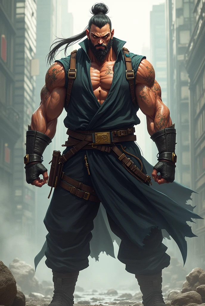 Animé, homme, guerrier assassin inspiré de Randy Orton