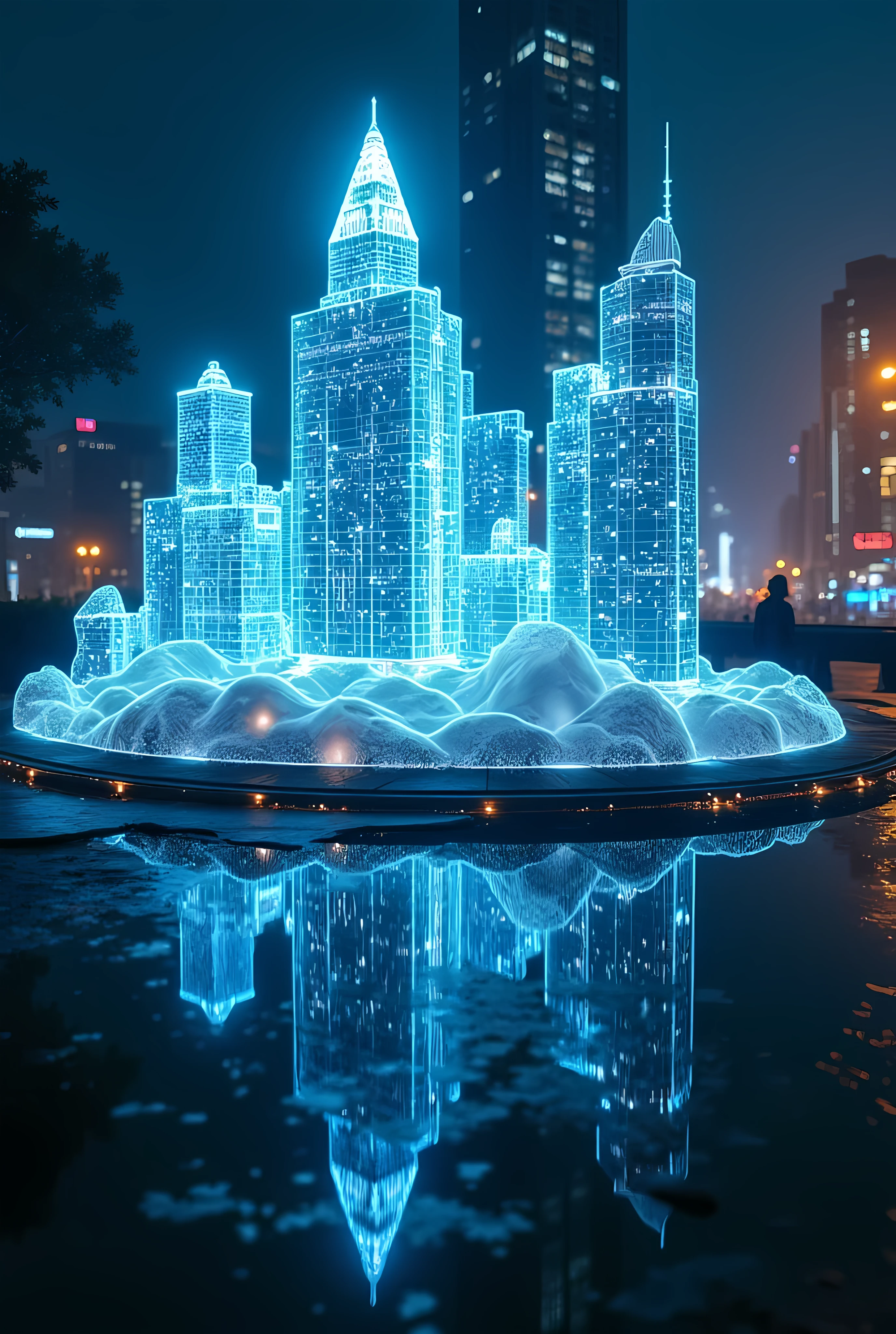 (最High image quality, detailed,masterpiece:1.2), original photo, Actual , ( Actual ), 最High image quality, masterpiece, A very detailed,, Outputs and Processors, (masterpiece:1.2, high quality ,Milonish , Movie Experience, Actual :2.0, original photo:2.0, Very detailed), 32K, wallpaper, Ultra High Resolution :1.5, Ultra High image quality:1.5, ( display blueprints with holograms:2.0),, (Numerous Setting Notes:2.0), reflection, masterpiece, 32k UHD resolution , High image quality, Professional Photography,positive,Technological lines, digital city mountains ,Holograms