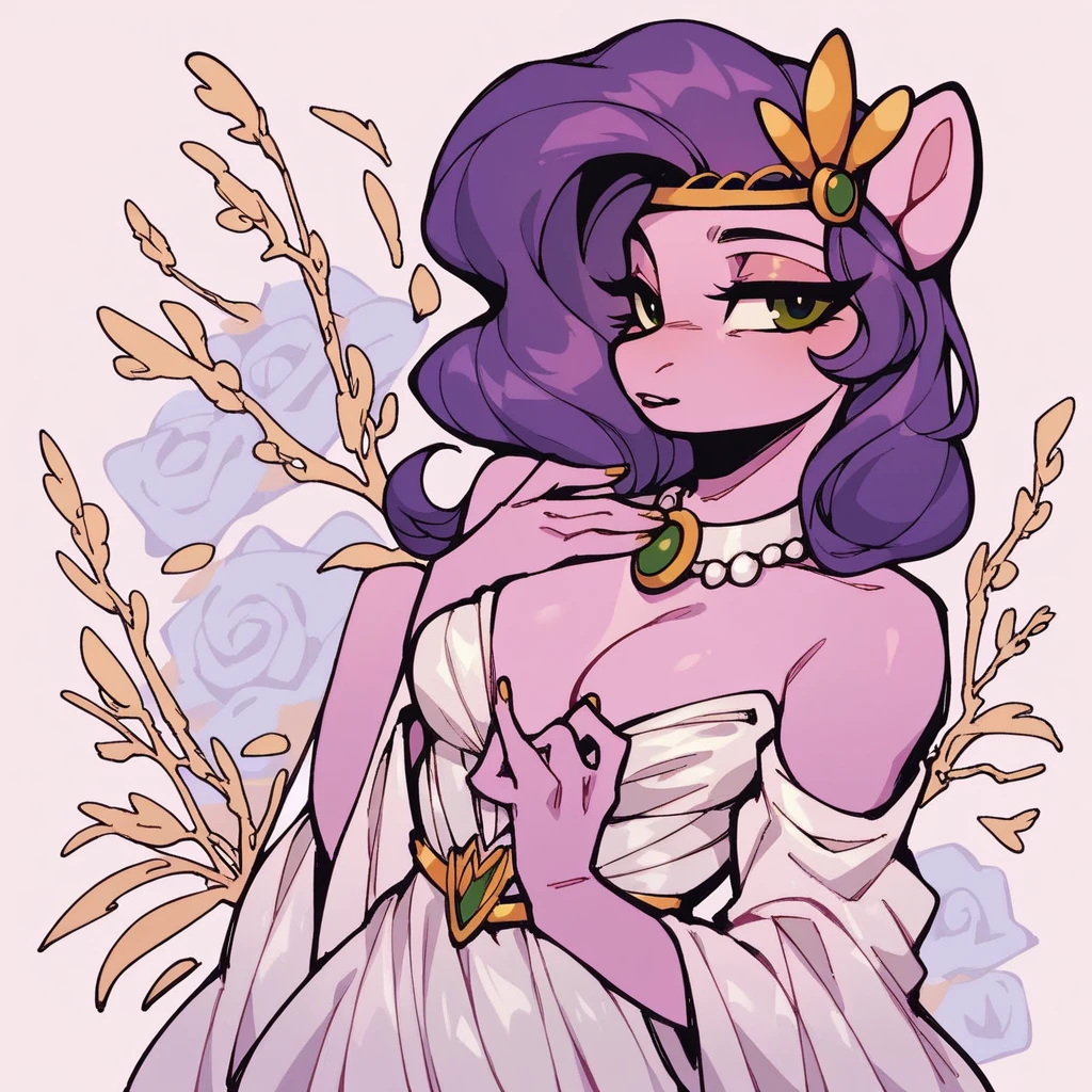 pipp petals, mlp, G5, medium breasts, anthro, elegant clothes, seductive eyes.